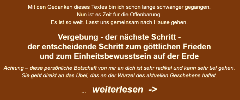 Der zurzeit wichtigste Schritt der Menschheit